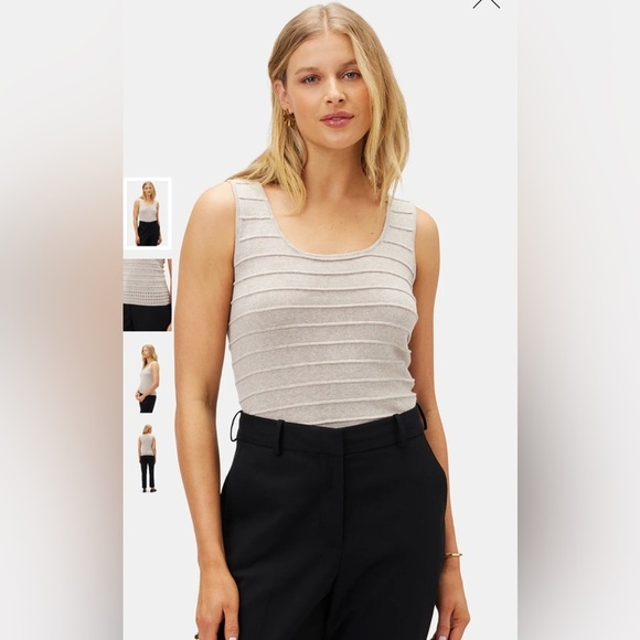 NWT Amour Vert Yvonne Tank, Medium, Oatmeal color - Picture 2 of 9